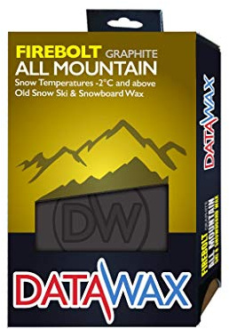 DataWax Firebolt All Mountain Ski and Snowboard Wax, Graphite, 110g
