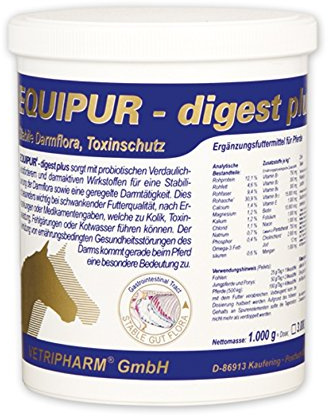 Equipur Digest Plus | 1 kg | Ergänzungsfuttermittel für Pferde | Mit probiotischen Kräutern