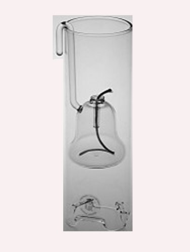 Lampara de aceite de cristal transparente, Lampara de petroleo de vidrio claro y soplado a boca con una campana de cristal claro en el interior, rellenable, altura aprox. 20 cm y diametro cerca 6,5 cm,