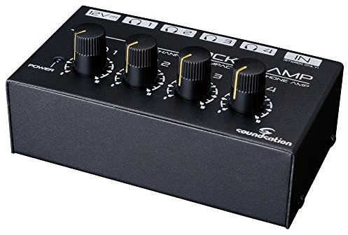 Mini 4-Kanal Kopfhörerverstärker mit Netzteil