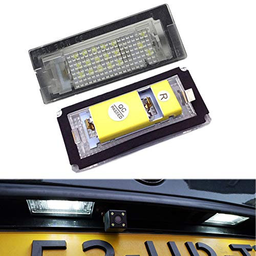 PolarLander 2pcs 6500K 18 LED SMD Matrícula Luces Bombillas Lámparas para B-MW E46 4D (98-05) 323i 325i 328i 99-03 330xi 330i 325xi