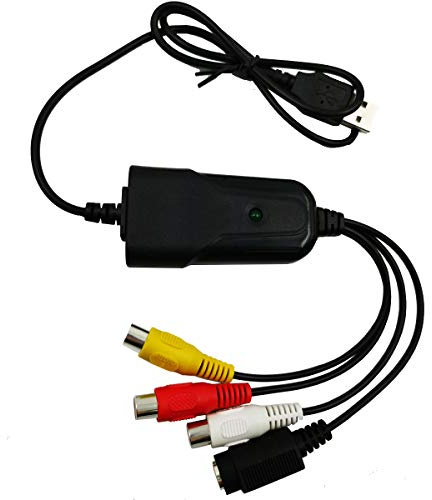 HDSUNWSTD Portable USB 2.0 AV/RCA Composite and S-Video Audio Video Capture Card Adapter VHS DVD