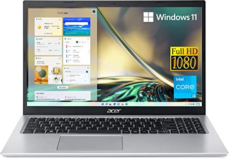 acer Computer portatile Aspire 5 Slim, display IPS Full HD da 15,6, Intel Core i3-1115G4 fino a 4,1 GHz (Beat i5-1030G7), 20 GB di RAM, SSD da 1 TB, WiFi 6, Windows 11 Home in modalità S, bundle con