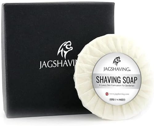 Jag Shaving Savon à raser pour homme - Savon à raser crémeux pour une mousse riche - Savon à raser hydratant à remplir pour le rasage traditionnel Convient à tous les types de peau