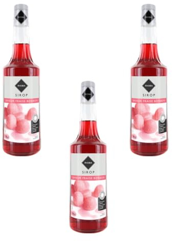 Lot de 3 Sirops Rioba - Bonbon à la fraise - 3x70cL