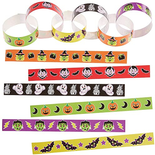 Baker Ross FX129 Papierketten Set-240 Papierstücke, Halloween Deko Basteln mit Papier für Kinder