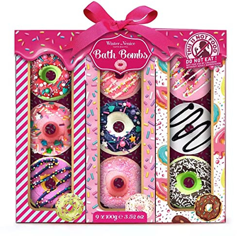 Winter in Venice Bath Bombs, 9 Piece Set, Multicolor