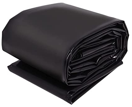 HDPE Teichfolie 1x2m 2x2m 3x7m 4x4m 5x5m 6x9m 8x10m 10x12m, Schwarz Teichfolien, Flexibel Gartenteiche Dichtungsfolie Teichmembran Folie für Fischteiche, Brunnen, Wassergarten und Wasserfall ( Size :