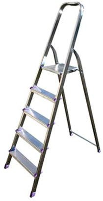 SCALA DOMESTICA IN ALLUMINIO TETI 5 gradini - H. al piano 1,10 m GRYN