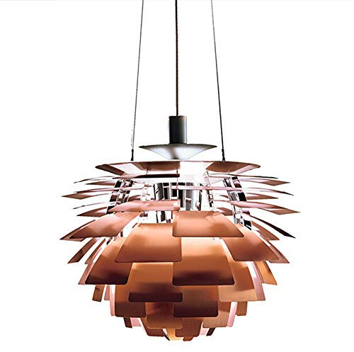 E27 Skandinavischer Tannenzapfen-kronleuchter,Wohnzimmerlampe,Esszimmerlampe,Schlafzimmerlampe,Designer-Lampe,Villa Lampe,Treppenhauslampe,Lampe In Der Hotellobby-Kupfer 48cm