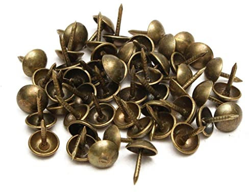 Tiuimk Verdickte antike Polsternägel - Patina Bronze, 11 x 11 mm