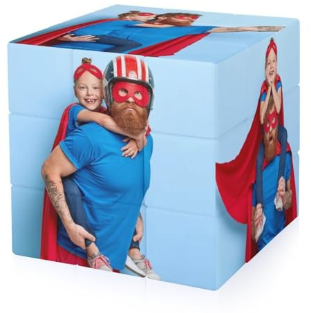 Personalisierter Cube Foto, Personalisierte Rotierenden Cube mit Foto (6 Fotos), für Kinder, Familie, Freunde, Geburtstag, Weihnachten, Personalisiertes Geschenk