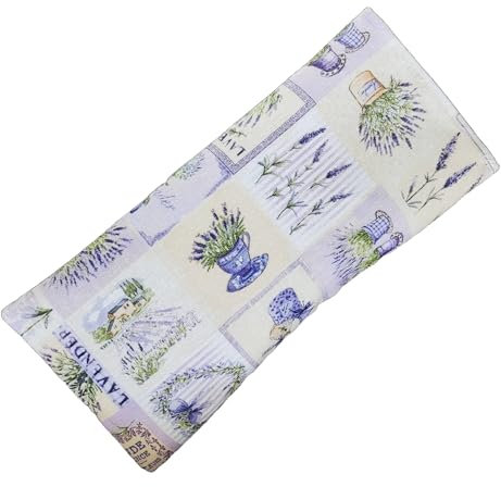 Saco Térmico de Semillas de Lavanda para Calor y Frío. Saquito para Microondas con Funda Lavable (30 x 15cm). 100% Algodón, Naturales y artesanales. Cojines Hechos en España. (LAVANDA)