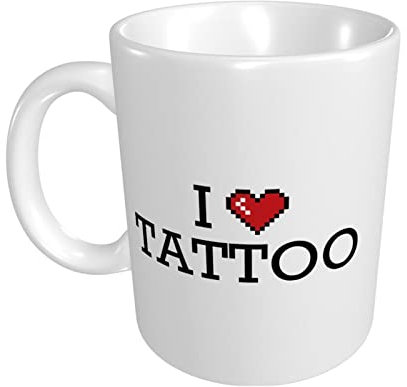 Kaffeetasse Geschenk I Love Tattoo Tasse Fette Tasse Lustige lustige Geburtstagsgeschenke für Frauen