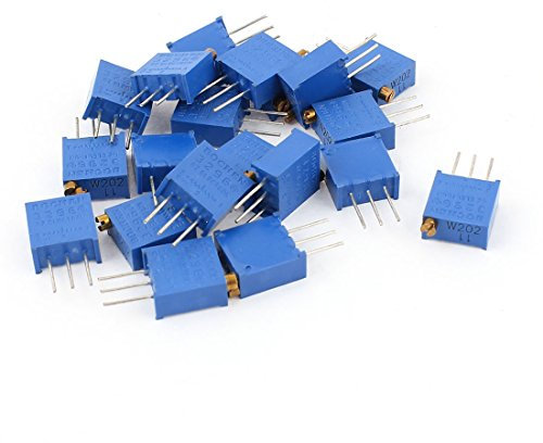 HMCOCOOFM 20 Stück 20K Ohm 3296W-202 Widerstand Trim Pot Potentiometer Trimmer Blau