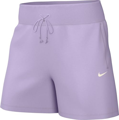 NIKE FD1409-511 Sportswear Phoenix Fleece Shorts Damen Violet Mist/Sail Größe S
