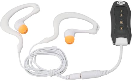 Jectse Lecteur MP3 8 Go avec écouteurs, Lecteur de Musique étanche IPX8, Lecteur de Musique HiFi Portable Rechargeable 120 MAh, pour la Natation, la Plongée, la Course à Pied (Black)