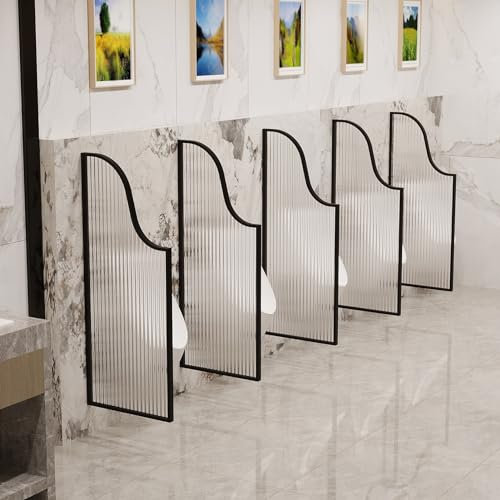 Urinal-Trennwand, Toilettentrennwand, Herren-Urinal-Trennwand, Urinal-Sichtschutz, Urinal-Trennwand, Schulen/Einkaufszentren, Urinal-Trennwand, Trennwand (Farbe: Gold, Größe: 1 Stück) (schwarz, 3 Stü
