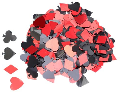 MAGICLULU Juego de Adornos para Esparcir Restos de Póquer para Bodas Adornos de Plástico para Esparcir Restos de Póquer para Fiestas de Cumpleaños