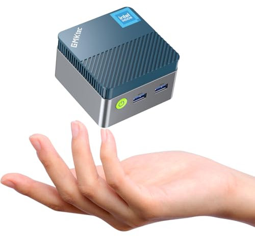 GMKtec Mini PC 12th Gen Intel Alder Lake N97 (up to 3.60GHz), G5 Micro Desktop PC, 12GB DDR5 512GB SSD, USB3.2/TF CARD slod/HDMI*2 for Business, School, Office, Mini Computer