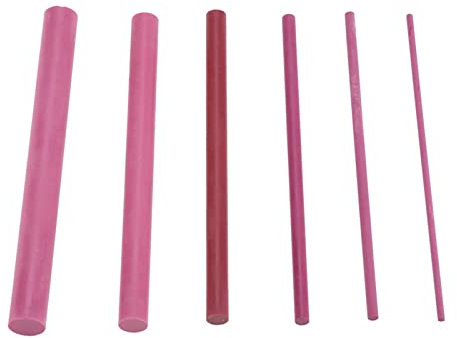 Pierre à huile de polissage rubis 3000 grains, outil de pierre à aiguiser léger rouge 100 mm, outil de polissage pour cuisine et salon 6 pièces