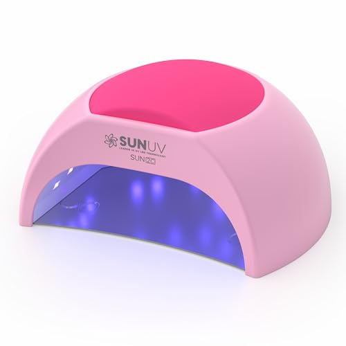 SUNUV UV LED Nail Lamp, Nail Light for Gel Polish, Auto Sensor SUN2C Pink