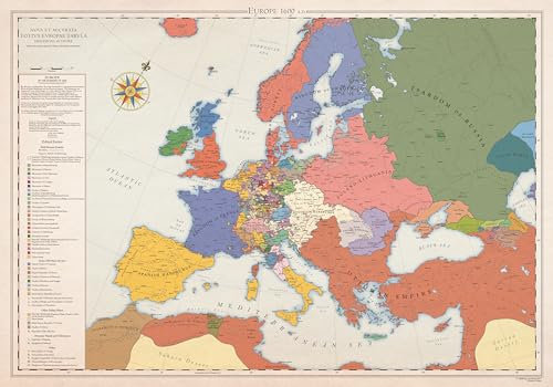 Europa 1600, Historische Karte (100x70cm)