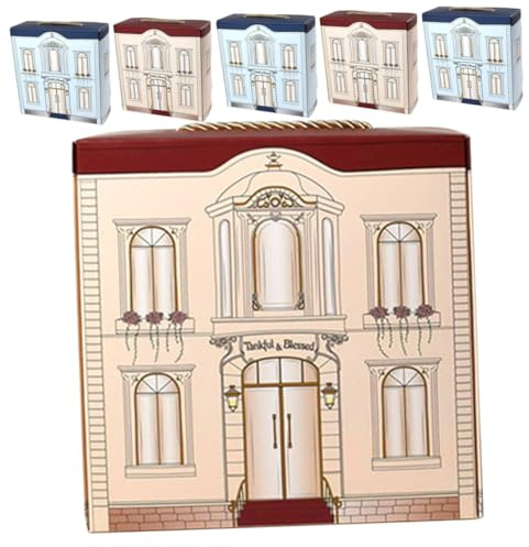 COLLBATH 6 Stück-pack Bonbonboxen aus Papier Hausförmig Kleine Hochzeits Bonbonieren Dekorative Süßigkeitenverpackung Geschenkboxen für Hochzeit Party Gästegeschenke