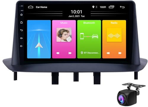 Radio Android 14 pour Renault Megane 3 2008-2014 Stéréo De L'autora avec Wireless Carplay & Android Auto 9 Pouces Tactile Radio WiFi GPS Navi Eq SWC RDS Radio + Ahd Backup Camer(Color:8-Core 6+128G)