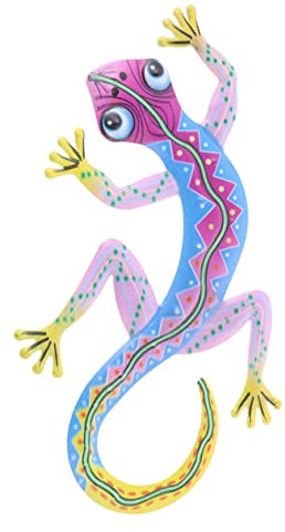 UPKOCH Iron Gecko Ornament Wall Hanging Pendant Outdoor Garden Decor Iron Craft Gecko Wall Decor Hanging Ornaments