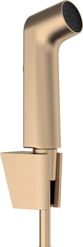 hansgrohe Bidette Handbrause S mit 1 wassersparenden Strahlart (EcoSmart), inkl. Brausehalter und Brauseschlauch 1,25 m, ohne integriertes Absperrventil, Brushed Bronze, 29238140