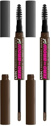 Nyx Professional Makeup Langanhaltendes und flüssiges Augenbrauengel, Für einen natürlichen Look und bis zu 2 Tage Halt, Ohne Abfärben und Verwischen, Zero to Brow, Farbe: Espresso, 1 Stück