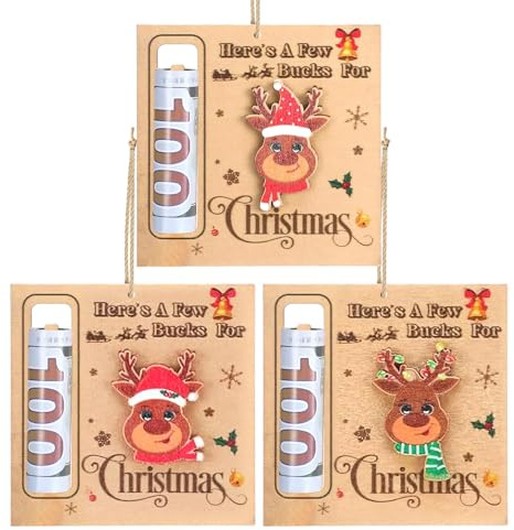 Porte-Billets de Noël en Bois, décoration en Bois | Distributeur d'argent – pour, Arbre de Noël, Vacances, Anniversaire d'argent