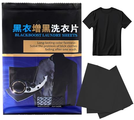 Tinte Negro Para Ropa | 50 Láminas Duraderas y Portátiles - Tabletas de Limpieza para Lavandería y Hojas de Tela - Para Escuela Hotel Apartamento Dormitorio Baño Viajes Exterior Jeans Lino Lana