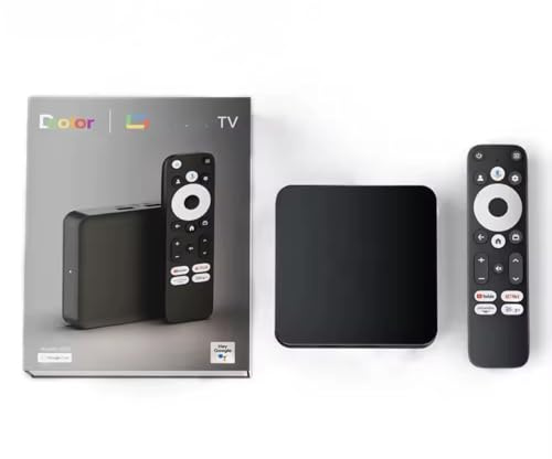 Dcolor GD2 4K Smart TV Streaming Box 32GB – Certified Android 12 Media Player with Voice Remote, Chromecast Built-In, Dual Band WiFi, Ethernet, HDR10, Dolby Audio, Bluetooth