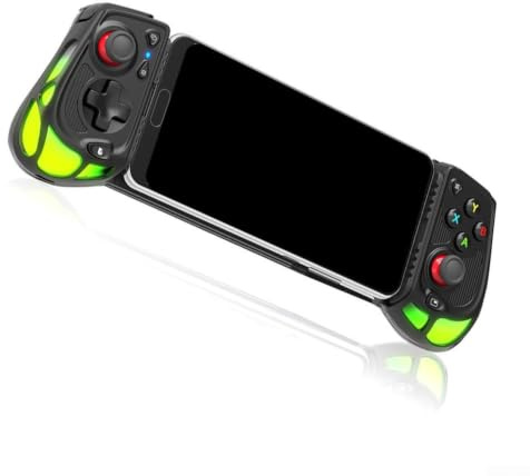 NbgrvB Phone Gaming Grip with Hall Effect Triggers for PUBG Genshin for impact - RGB Mobile Controller for iOS for android with Programmable Keys Ergonomic Design 221mm