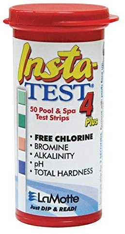 LaMotte Insta-Test 4 Plus, Free Chlorine, Bromine, Alkalinity, pH, Total Hardness Testing