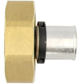 Pipetec Pressfitting Verschraubung Übergang 20x2 mm 1 1/2 Zoll Innengewinde TH Kontur Verbundrohr, DVGW, TH-Profil