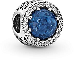 Pandora Colours Charm, abstrakt, Silber, mit Kristall und klarem Cubic Zirkonia