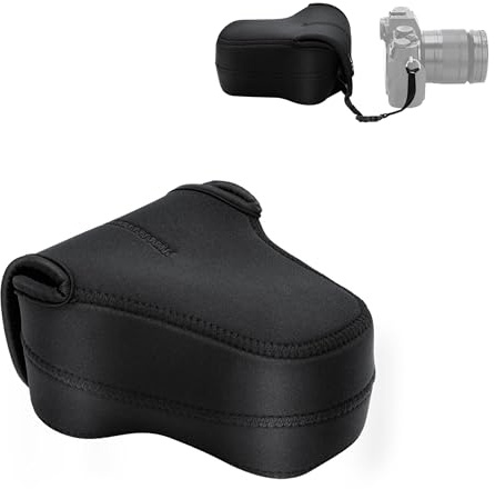 JJC Kameraväska Ultralätt fodral Kompatibel med Fuji X-M5 X-S10 med 15-45 mm objektiv, X-T30 X-T20 X-T30II med 16-50 mm objektiv, Invändig Storlek 127 x 85 x 130 mm / 5 x 3,3 x 5,1 tum