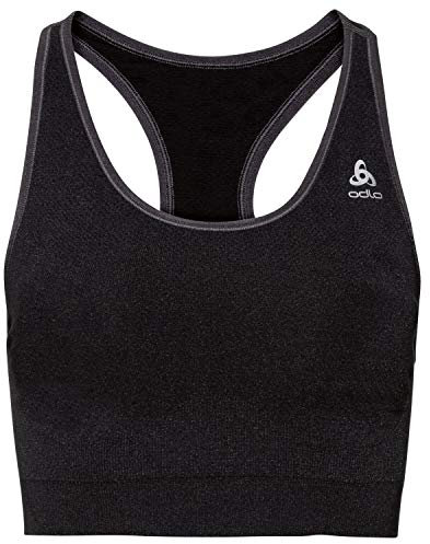 Odlo Damen Seamless Medium Ceramicool Sport BH, Black Melange, M EU