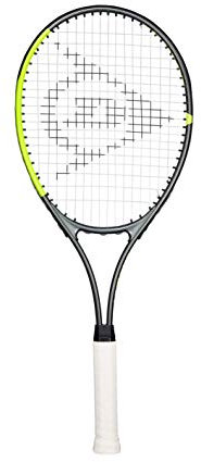 Dunlop Sports SX 27 Pre-Strung Tennis Racket, Grip Size 3/8, Yellow/Grey