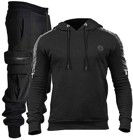 VoLIta Men's Tracksuit 2 Piece Hoodie Athletic Jogging Sweatsuits for Men Casual Sports Long Sleeve Pullover Suit Set