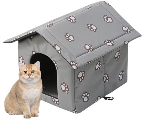 Teksome Hundehöhle kleine Hunde, Katzenhöhle große Katzen, Hundehaus drinnen Indoor, Hundehütte Stoff, Katzenhaus Winterfest, Kuschelhöhle Hund, Schlafhaus Haustierhaus zuhause, S/M
