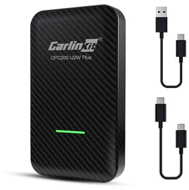 Carlinkit 3.0 CarPlay Wireless Adapter, Wireless Apple CarPlay Dongle for iPhone(iOS 10+), Plug and Play, Convert Factory Wired CarPlay to Wireless, Compatible with Cars from 2016