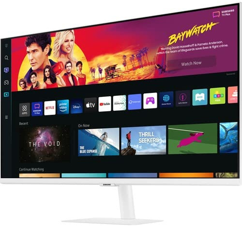 Samsung LS32BM701UUXXU 32 4K Smart Monitor Smart Hub for TV streaming and catch up apps - White