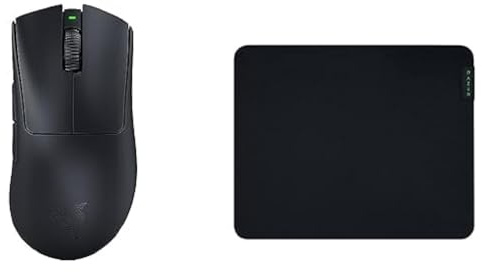 Razer DeathAdder V3 Pro - Kabellose ergonomische Esports-Maus Schwarz & Gigantus V2 Medium - Weiches Gaming-Mauspad