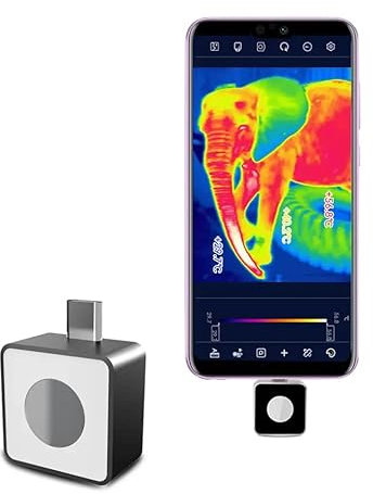 YuqiaoTime NF-586 Thermal Camera 256 * 192 IR Resulution Compact Thermal Camera for Android Cellphones 25hz, HD Resolution, -15°C to 600°C, 6 color palette effects