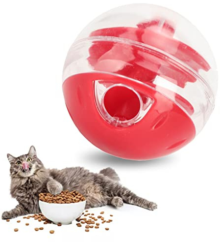 Tnfeeon Jouet Distributeur de Repas pour Chat, Jouet Boule pour Chat Jouet Interactif pour Chat Distributeur de Repas Balle Interactive pour Chat pour Nourriture ou Friandises Balle Jouet