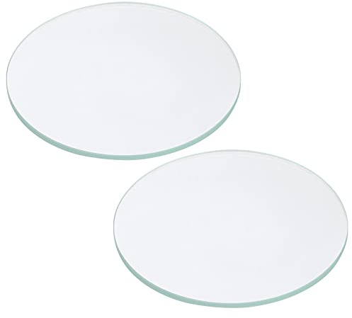 PATIKIL 2,36x0,08 Diámetro Linterna Cristal Lente, 2Uds Pulido Borde Cristal Lente para LED Luz Fuente Lente Manual Linterna Reemplazo, Transparente